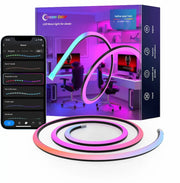 شريط إضاءة نيون LED ذكي RGB متعدد الالوان للطاولة – تحكم عبر الواي فاي والبلوتوث – متوافق مع Alexa وGoogle - بطول 5 امتار