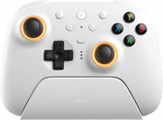 وحدة تحكم الألعاب اللاسلكية 8Bitdo Ultimate 2 مزودة بعصا تحكم TMR - ومحفزات قابلة للتبديل بين تأثير هول واللمس - وتحكم بالحركة - وتقنية لاسلكية بثمانية سرعات، وقاعدة شحن - وحلقة إضاءة RGB لأجهزة الكمبيوتر الشخصية وأجهزة أندرويد