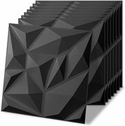 لوحات جدارية بتصميم ماسي ثلاثي الأبعاد - مقاس 30 × 30 سم - مجموعة من 16 قطعة
