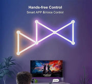 شريط إضاءة العاب  RGB بمنفذ يو اس بي - 9 قطع مع 10 مع زوايا -  إضاءة محيطية للشاشة مع اوضاع الوان متعددة