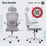 Ergonomic Office Chair - Lumbar Support and Adjustable Armrests - Made of Mesh