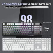 لوحة مفاتيح Furycube IP98 Pro – RGB لاسلكية/سلكية للالعاب