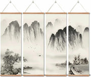 Scenic landscape mural - set of 4 pieces, 80*25 cm each
