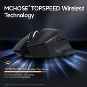 ماوس لاسلكي احترافي MCHOSE G7 – اتصال ثلاثي بلوتوث + 2.4GHz + سلكي Type-C – مستشعر عالي الدقة حتى 26000 DPI – بطارية قابلة للشحن