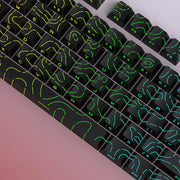 ازرار كيبورد مكونة من 97 زر - تصميم طبوغرافي  - keycaps
