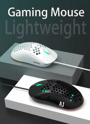 ماوس العاب سلكي Ajazz AJ380 – تصميم مريح، دقة عالية، ازرار قابلة للبرمجة، إضاءة RGB، اداء ممتاز للالعاب