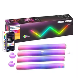شريط إضاءة ذكي - 8 قطع مع اربع زوايا -  مصابيح ديكور ذكية متغيرة الألوان واي فاي متوافقة مع أليكسا ومساعد جوجل، مصباح جو لغرفة الألعاب/غرفة النوم
