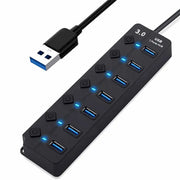 Hub USB 3.0 سبعة منافذ عالي السرعة