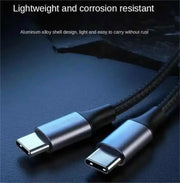 كابل USB-C إلى USB-C سريع الشحن - مضفر
