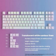 ازرار كيبورد مكونة من 97 زر - تصميم طبوغرافي  - keycaps