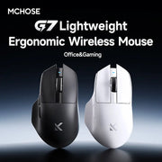 ماوس لاسلكي احترافي MCHOSE G7 – اتصال ثلاثي بلوتوث + 2.4GHz + سلكي Type-C – مستشعر عالي الدقة حتى 26000 DPI – بطارية قابلة للشحن