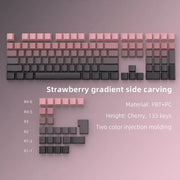 ازرار كيبورد مكونة من 133 زر - الوان متدرجة مع نقش جانبي   - keycaps