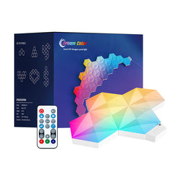 لوحات إضاءة بتصميم سداسي مناسبة لديكور غرفة الالعاب وغرفة النوم و المعيشة