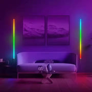 شريط إضاءة ذكي - 8 قطع مع اربع زوايا -  مصابيح ديكور ذكية متغيرة الالوان واي فاي متوافقة مع اليكسا ومساعد جوجل، مصباح جو لغرفة الالعاب/غرفة النوم