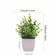 Artificial Potted Plants with White Pots - 10 Different Styles