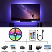 شريط إضاءة RGB 5050 ذكي – تحكم بلوتوث + ريموت 24 زر – كثافة 30 LED لكل متر