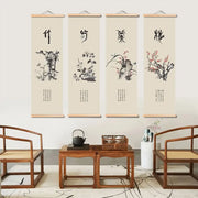 Botanical Wall Art - Set of 4 pieces, 80x25 cm each