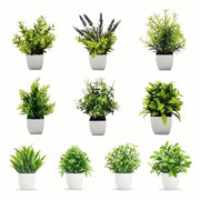 Artificial Potted Plants with White Pots - 10 Different Styles