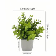 Artificial Potted Plants with White Pots - 10 Different Styles