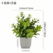 Artificial Potted Plants with White Pots - 10 Different Styles