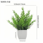 Artificial Potted Plants with White Pots - 10 Different Styles