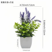Artificial Potted Plants with White Pots - 10 Different Styles