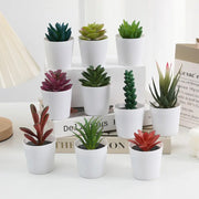 Artificial Potted Plants with White Pots - 10 Different Styles