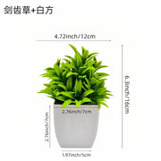 Artificial Potted Plants with White Pots - 10 Different Styles