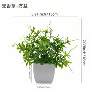 Artificial Potted Plants with White Pots - 10 Different Styles