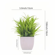 Artificial Potted Plants with White Pots - 10 Different Styles