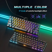 لوحة مفاتيح ميكانيكية سلكية BD61 Mini – 61 - مفاتيح قابلة للتخصيص -  تصميم مدمج للالعاب والكتابة - USB-C