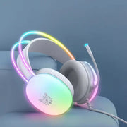سماعة العاب اونيكوما X25 بإضاءة RGB ديناميكية متدرجة – سماعة سلكية خفيفة الوزن لاجهزة PS4 وPS5 واللابتوب والماك والكمبيوتر، منفذ 3.5 ملم، صوت ستيريو محيطي