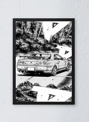ايطار مع بوستر - Cars/Manga